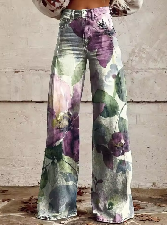 Flora | Pantalon Aquarelle Soft Bloom