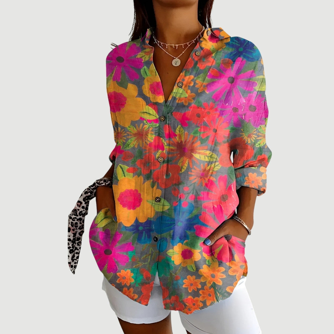 Eva™ | Blouse Femme Chic À Motif Géométrique.