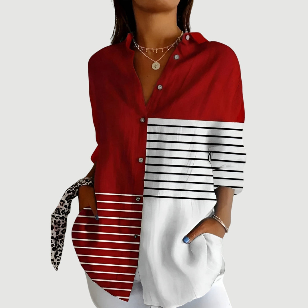 Feria™ | Blouse Femme Géométrique Ample.