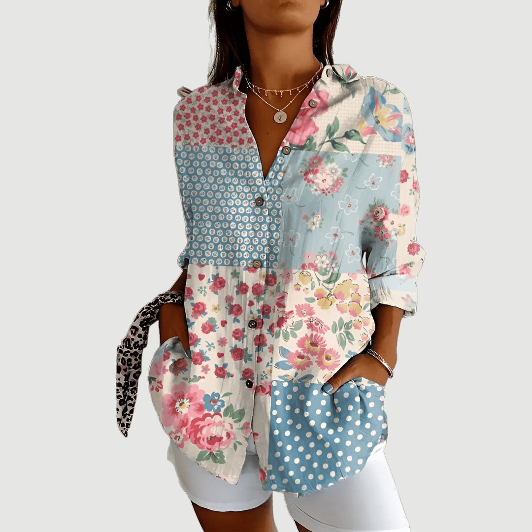 Liviane™ | Blouse Femme à Motif Géométrique.