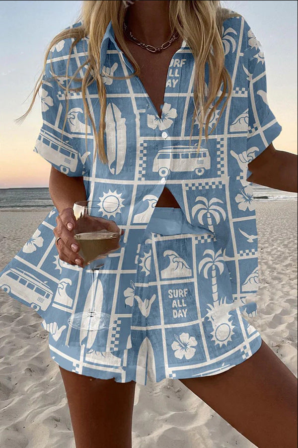Trenara™ | Ensemble Femme Court Imprimé Caravan