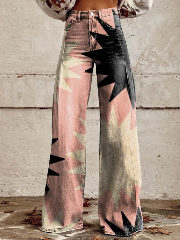Stella | Pantalon fluide imprimé Éclat Bohème