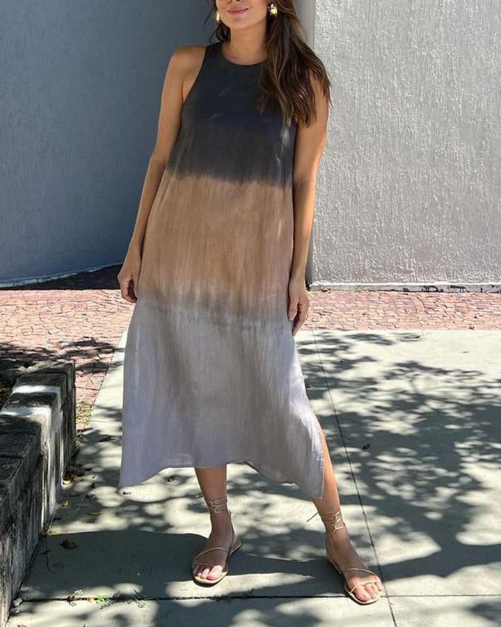 Anette | Robe Dégradée Sans Manches à Col Rond