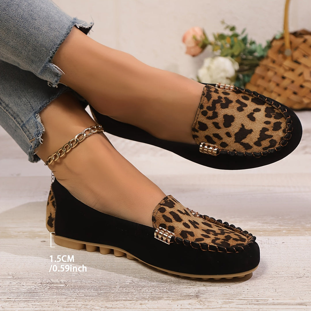 Calie™ | Mocassins Suédine Léopard