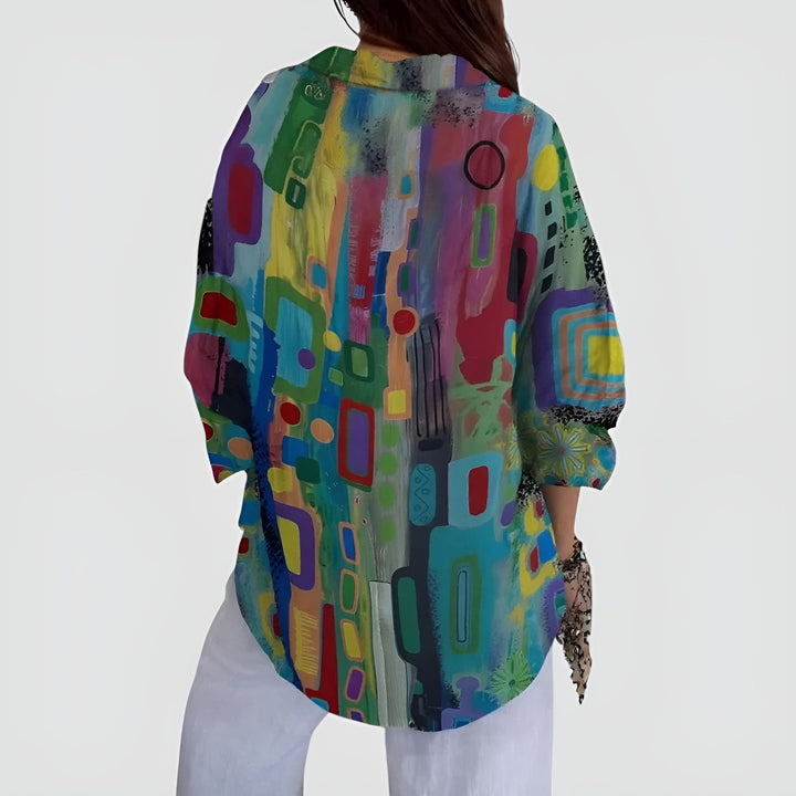Ava™ | Blouse Femme Motif Géométrique.