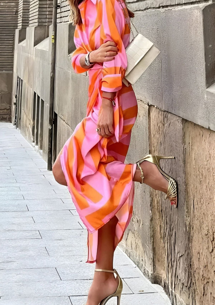 Amalia – Robe portefeuille avec imprimé