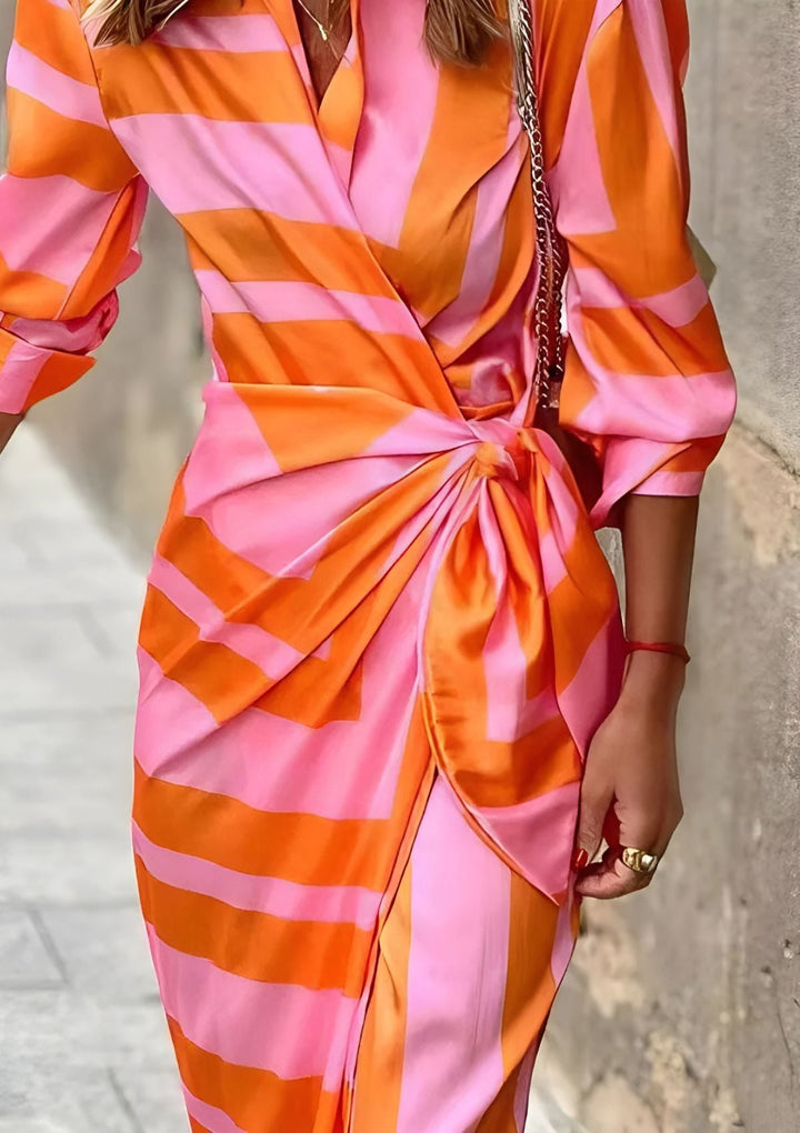Amalia – Robe portefeuille avec imprimé