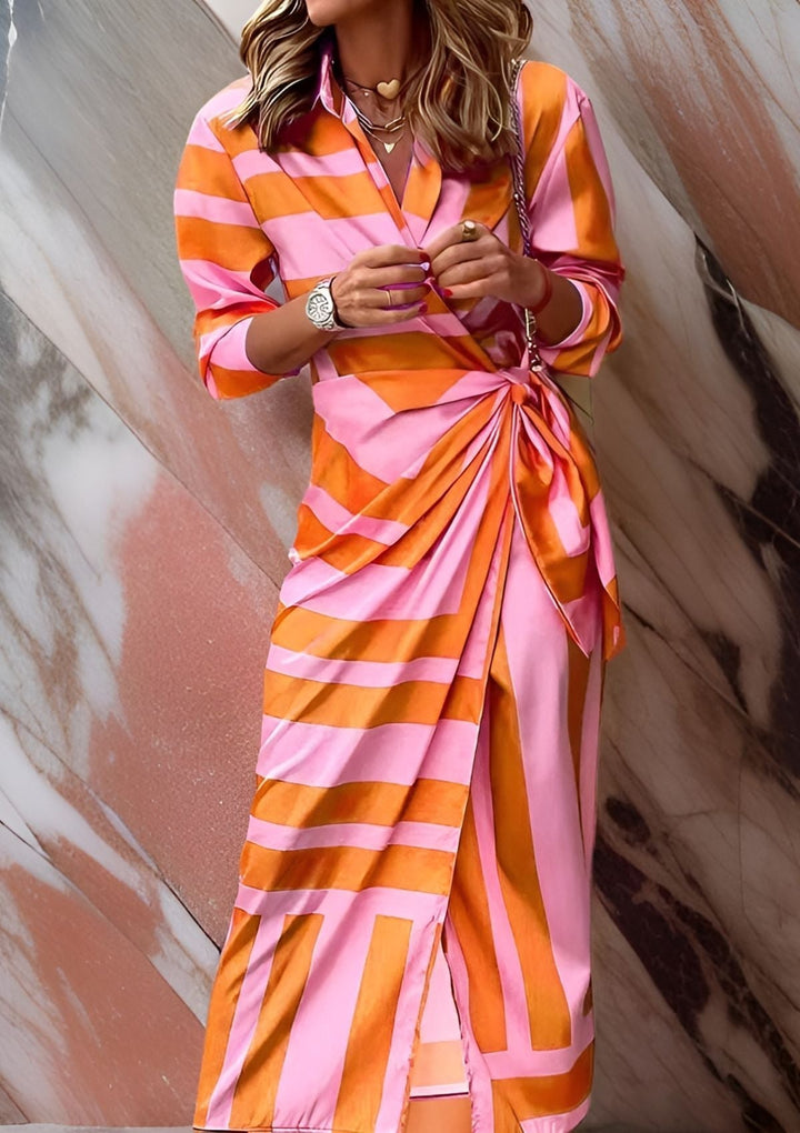 Amalia – Robe portefeuille avec imprimé