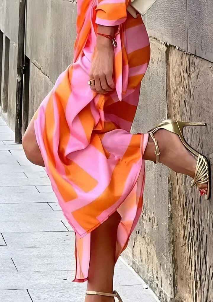 Amalia – Robe portefeuille avec imprimé