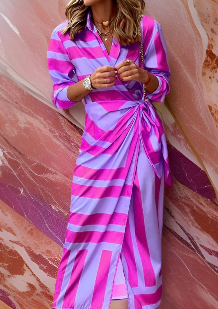 Amalia – Robe portefeuille avec imprimé