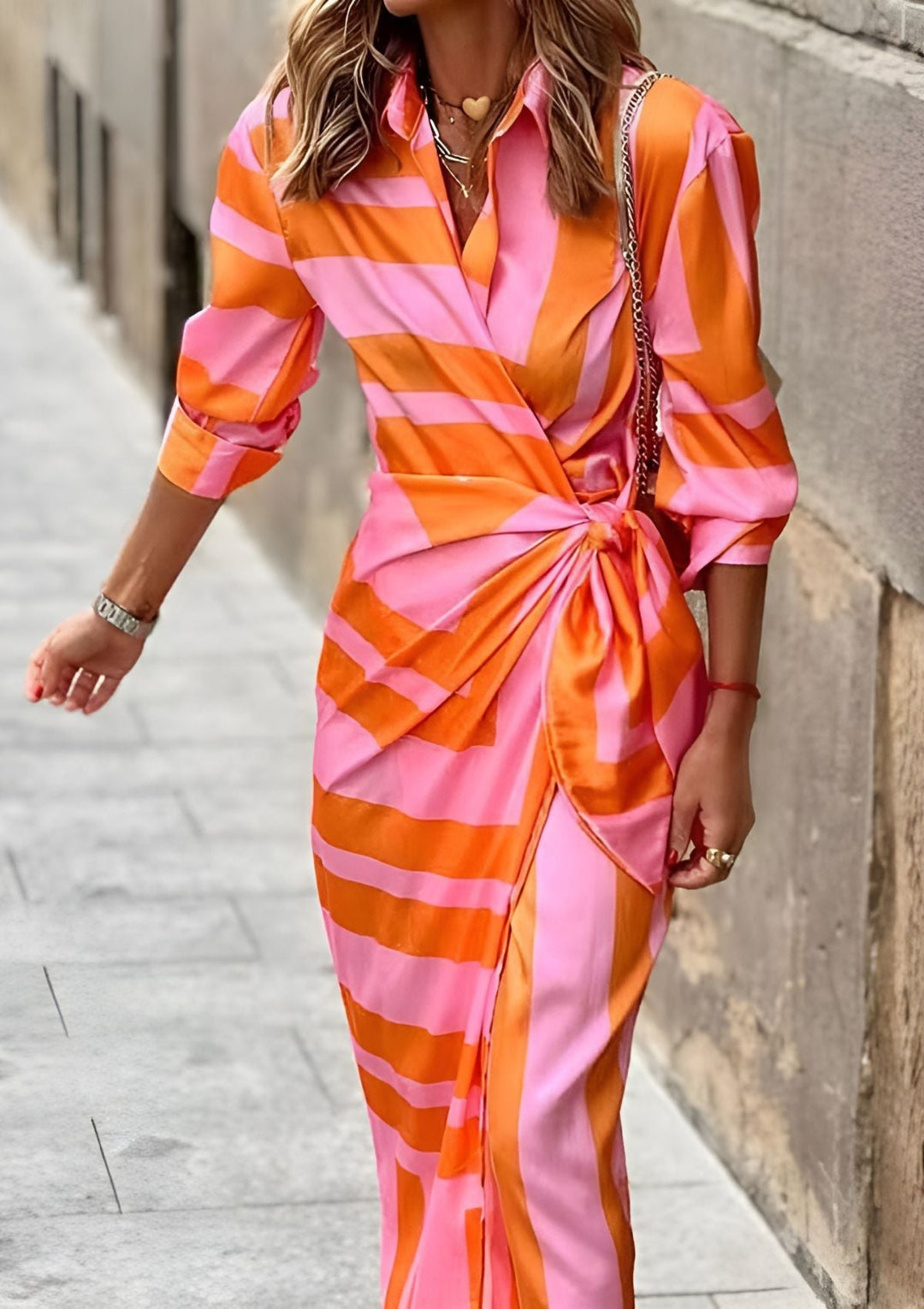 Amalia – Robe portefeuille avec imprimé
