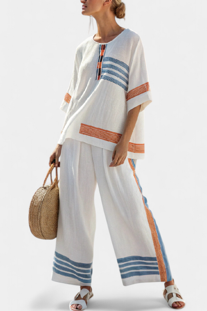 Maïa™ | Ensemble Rayé Éthnique