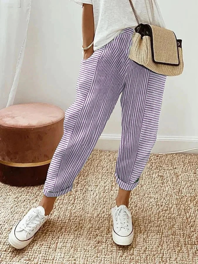 Dora™ | Pantalon Rayé