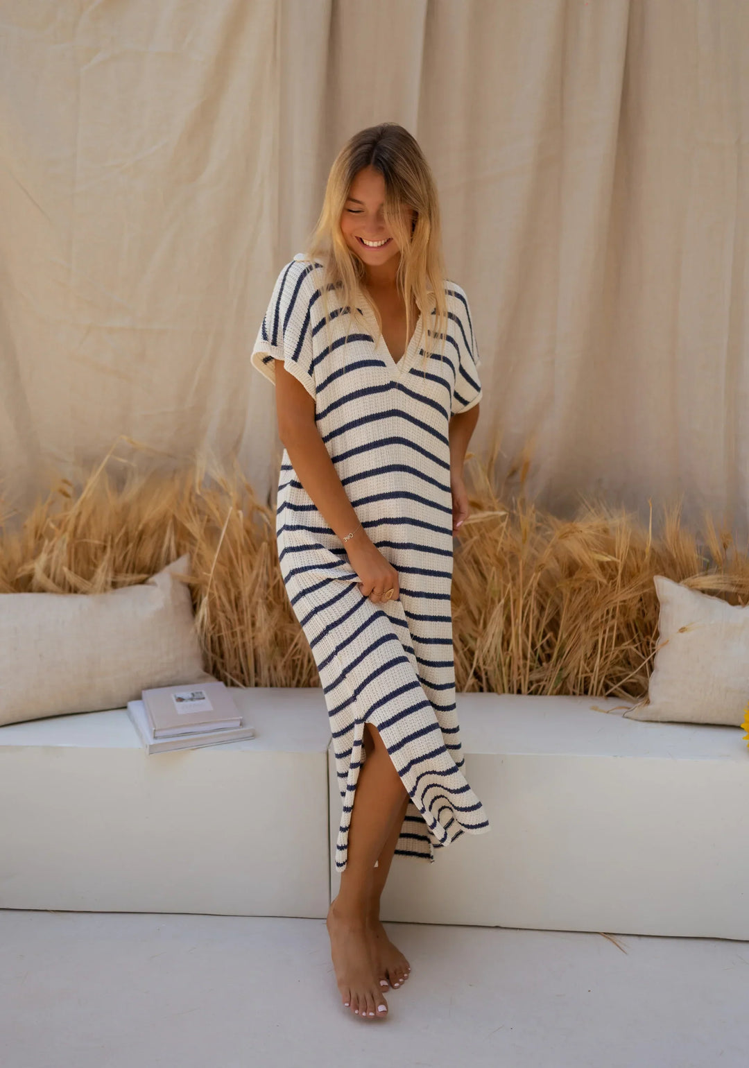 SOPHIA™ | LA ROBE EN MAILLE RAYÉE